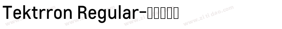 Tektrron Regular字体转换